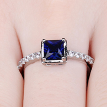 Lab Created Sapphire Ring