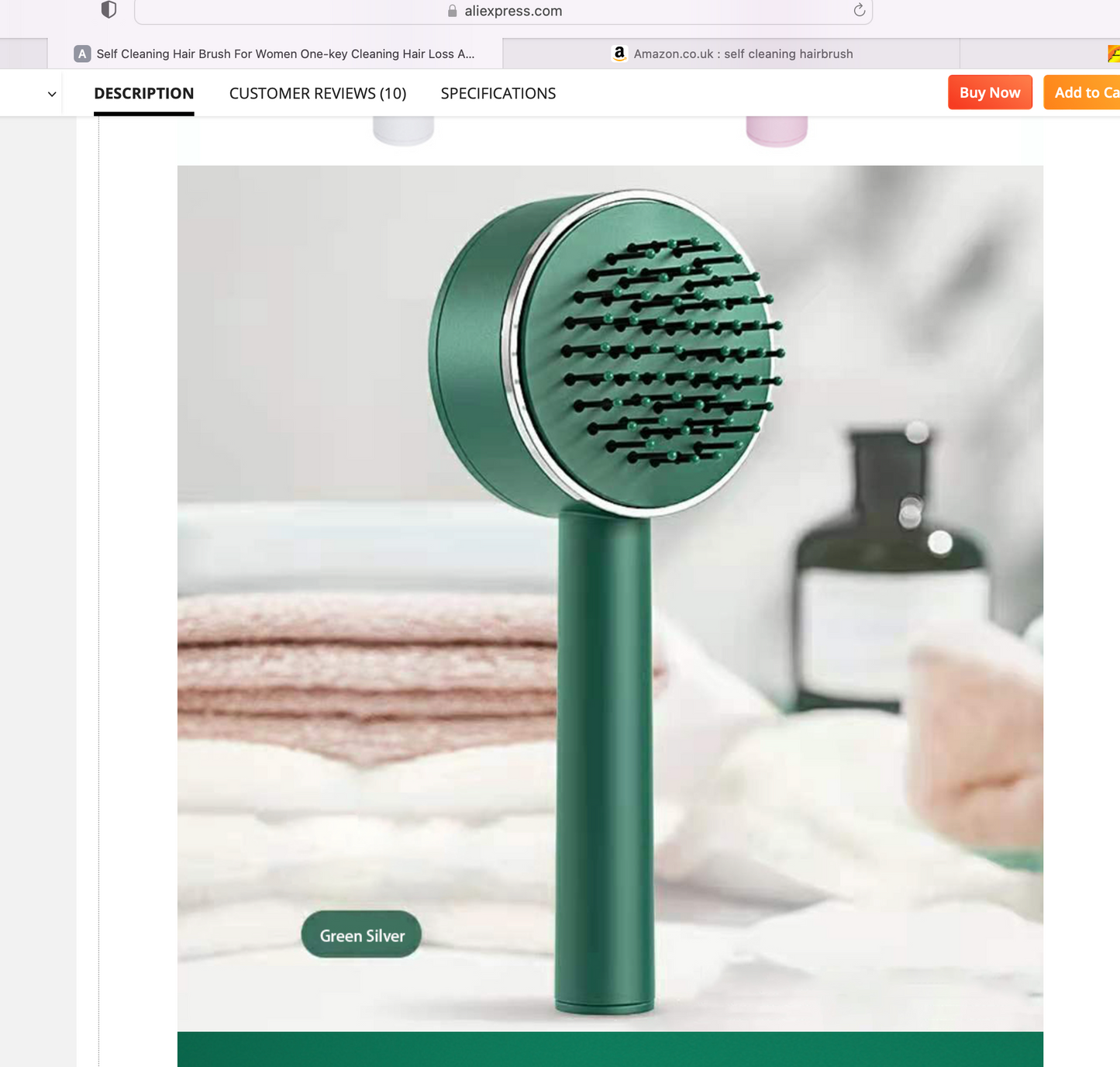 Self Cleaning Hairbrush