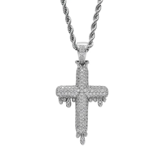 Drip Cross Pendant Chain