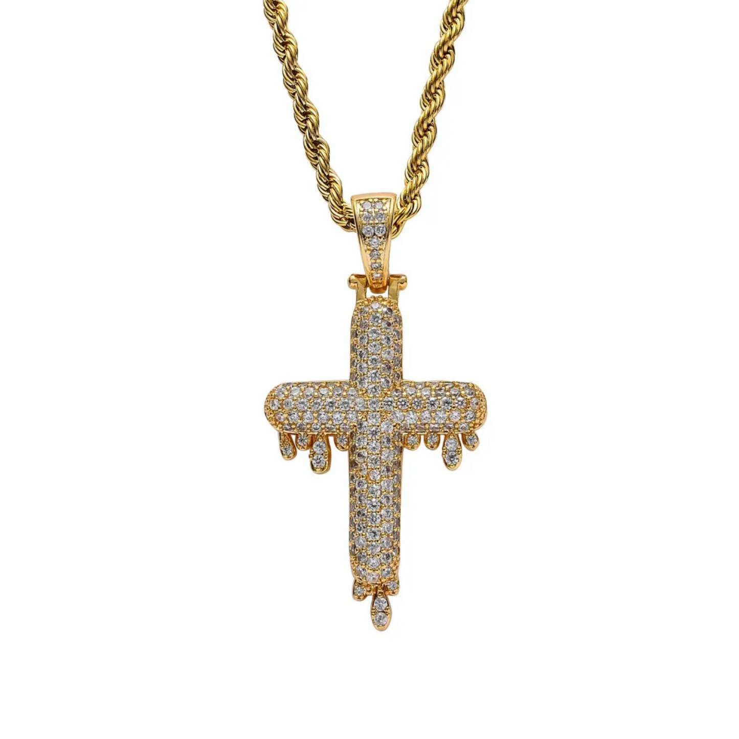 Drip Cross Pendant Chain