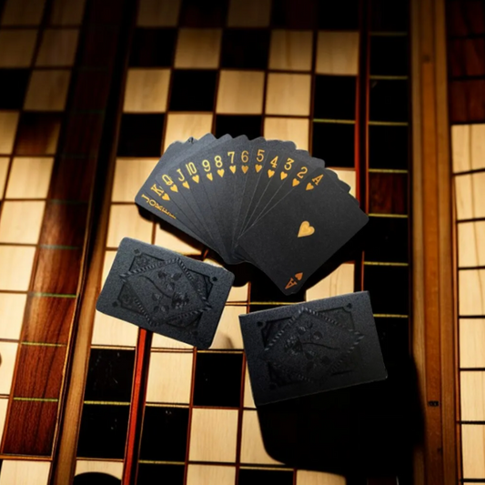 Playing Cards Waterproof Black Gold