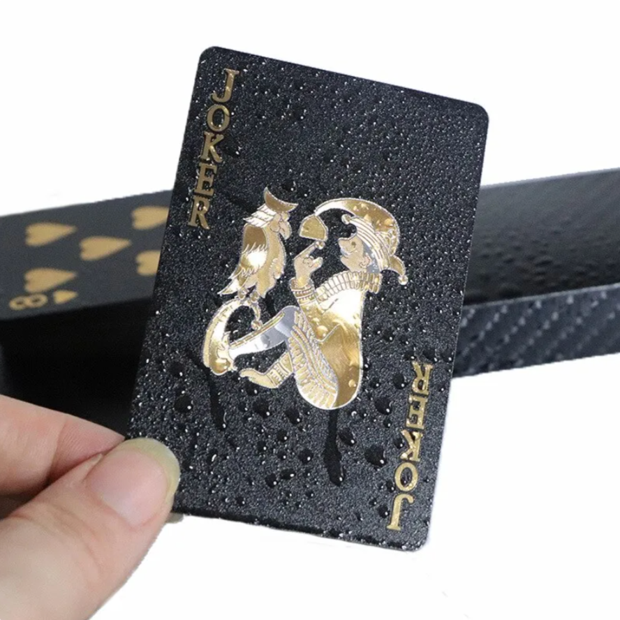 Playing Cards Waterproof Black Gold