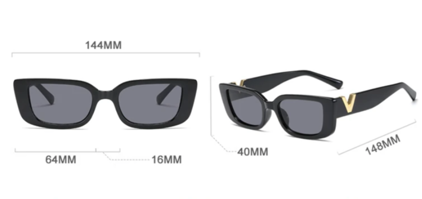 Designer sunglasses gold V 2023